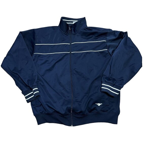 Cheetah Track Jacket Men's Size Large Gray Full Zip Athletic Warm Up 90s Vintage - Picture 1 of 6